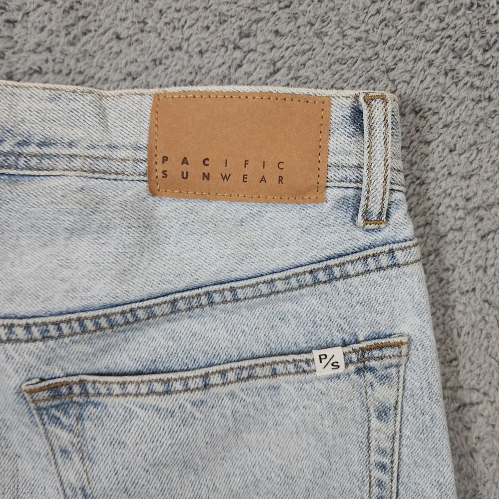 PacSun Double Knee Jeans Mens 31x32 Blue Light Wash Vintage Loose Carpenter